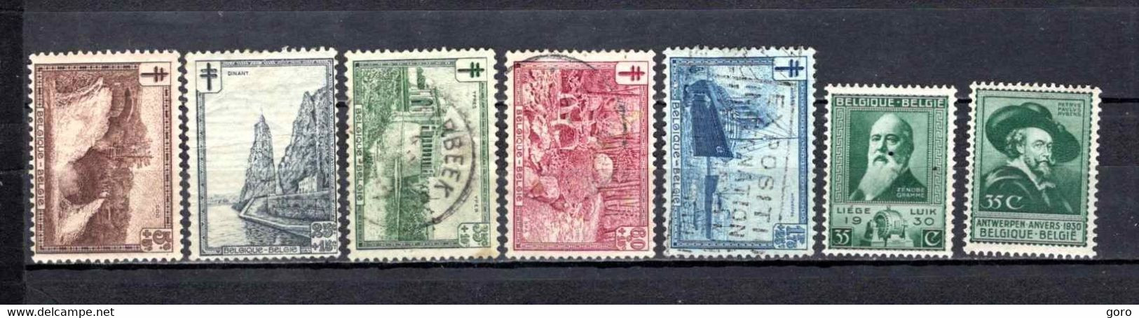 Bélgica  1929-30  .-   Y&T  Nº   293/297-299/300 - 1929-1941 Big Montenez