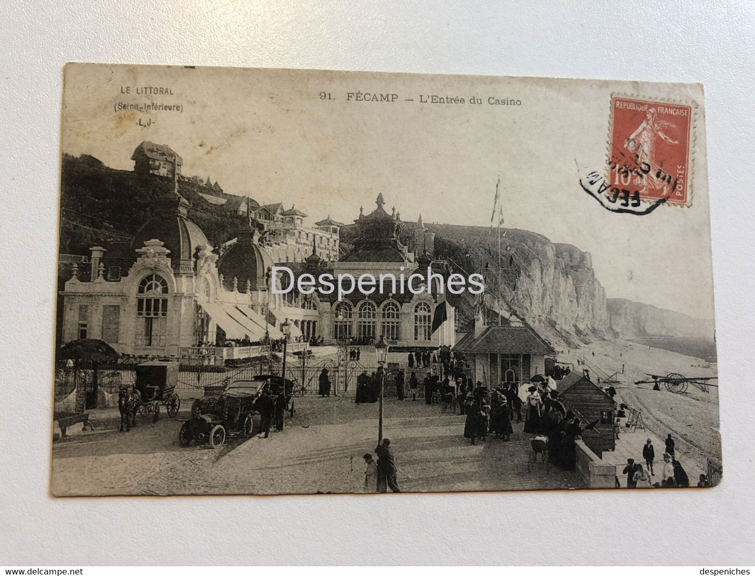 76400 Fécamp - L'entrée Du Casino - 1910 -  Carte Circulée Timbre 10ctmes - Fécamp