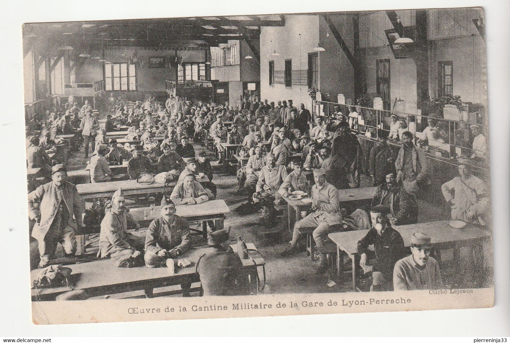 Oeuvre De La Cantine Militaire De Lyon Perrache, Carte Taxée Et "Trouvé à La Boîte", 1918 - Guerre 1914-18