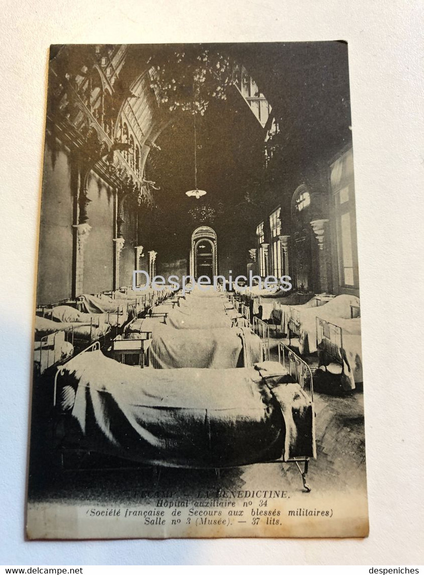 76400 Fecamp - La Bénédictine - Musée Transformé En Hôpital Auxiliaire N° 34 - 1914 - Carte Circulée Sans Timbre - Fécamp