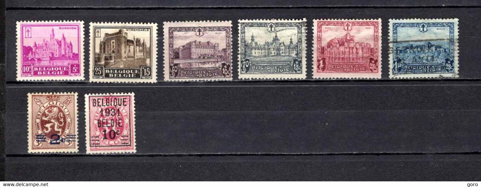 Bélgica  1930-31  .-   Y&T  Nº   308/313-315/316    ( 312  Doblez  ) - 1929-1941 Grand Montenez