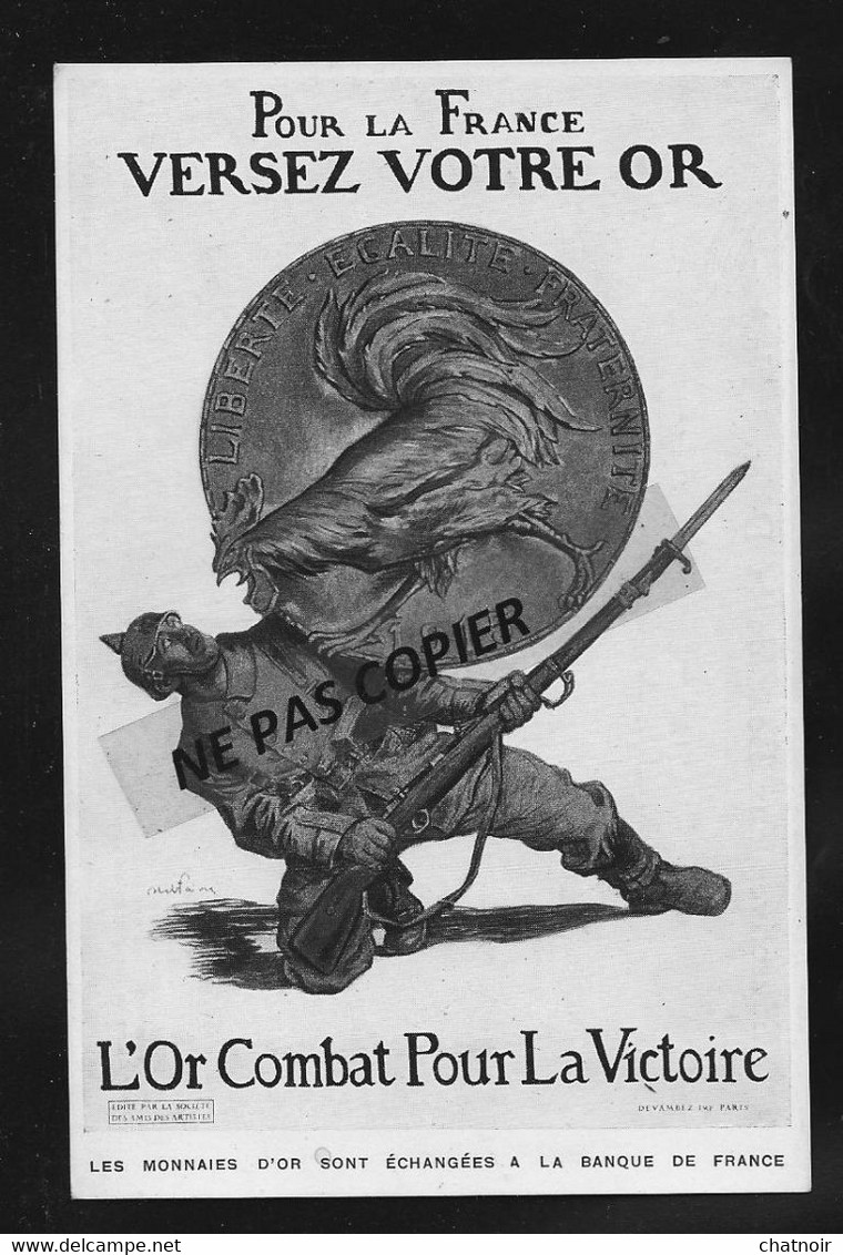 POUR LA FRANCE  VERSEZ VOTRE OR  Souscrivez Aux Bons De La Defense Nationale - Guerre 1914-18