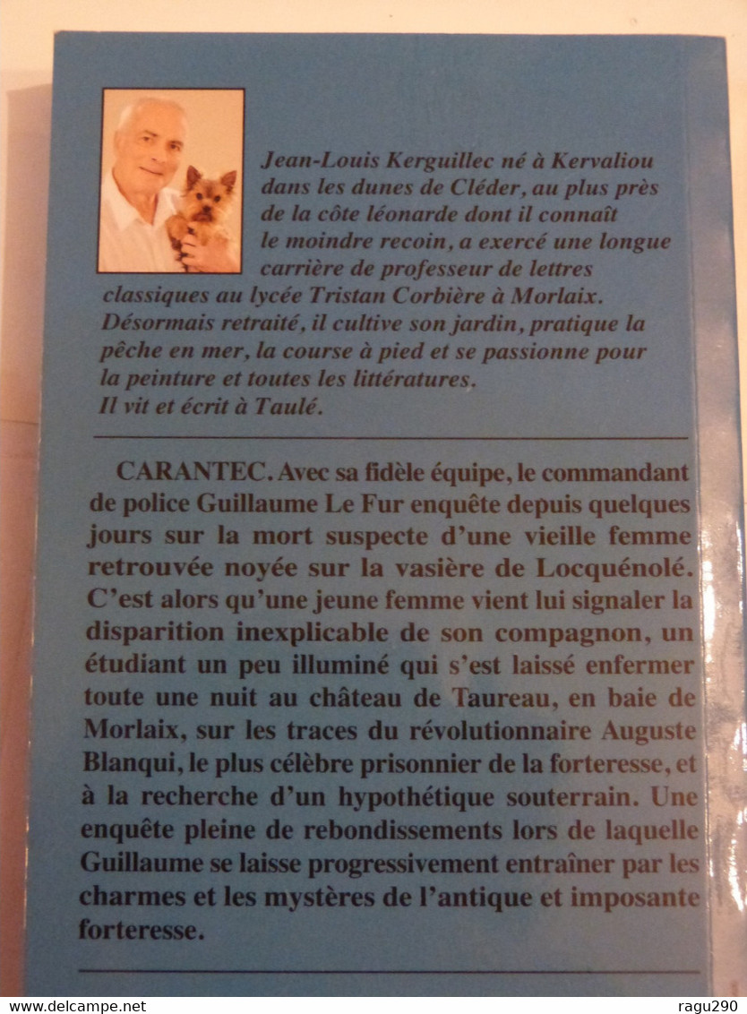 LE DISPARU DE TAUREAU  Par JEAN LOUIS KERGUILLEC  éditions  BARGAIN  Policier Breton - Trévise, Ed. De