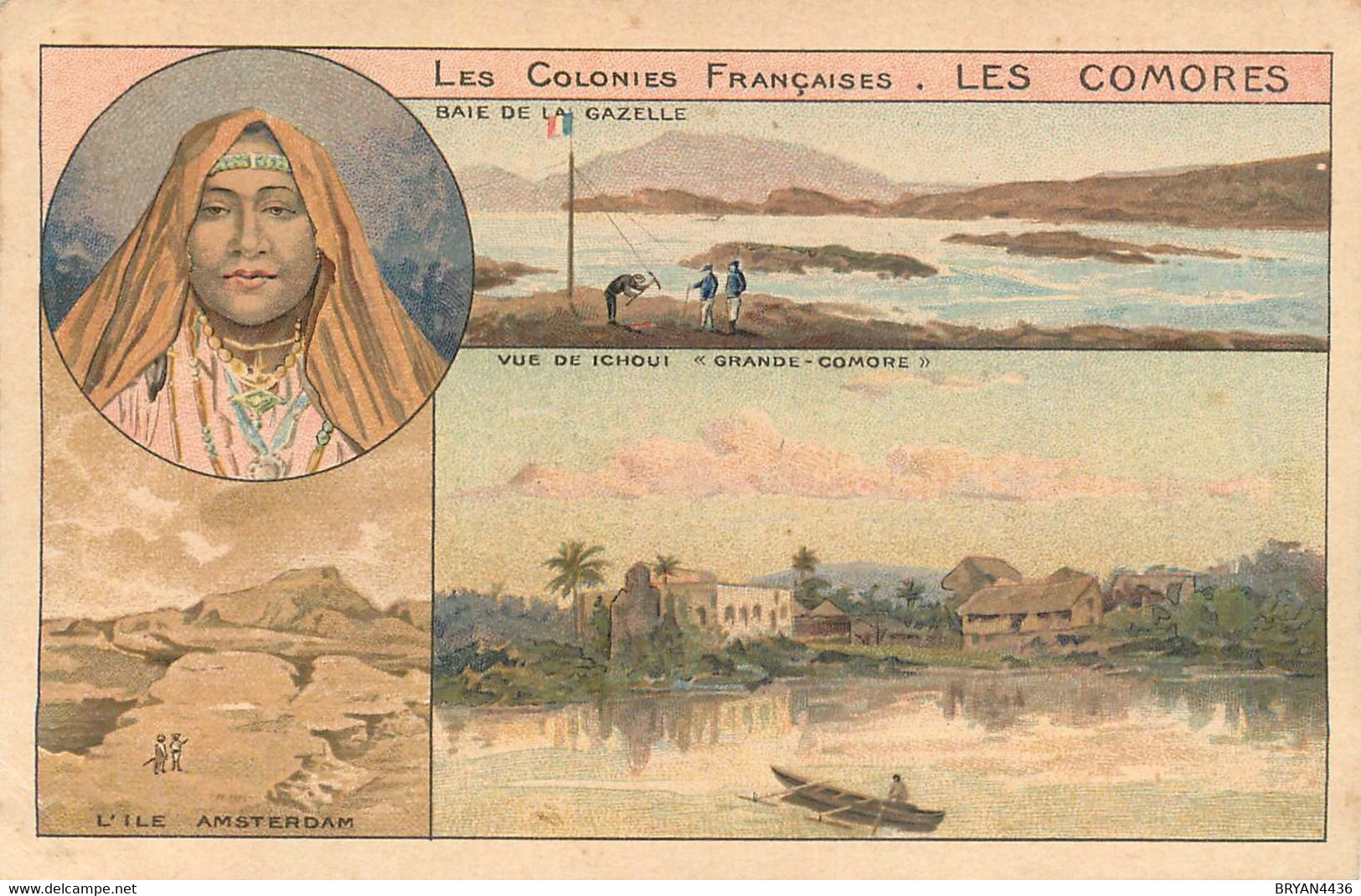 LES COMORES - COLONIE FRANCAISE - LIEUX & TYPES - CPA ILLUSTREE - TRES BON ETAT - Comores