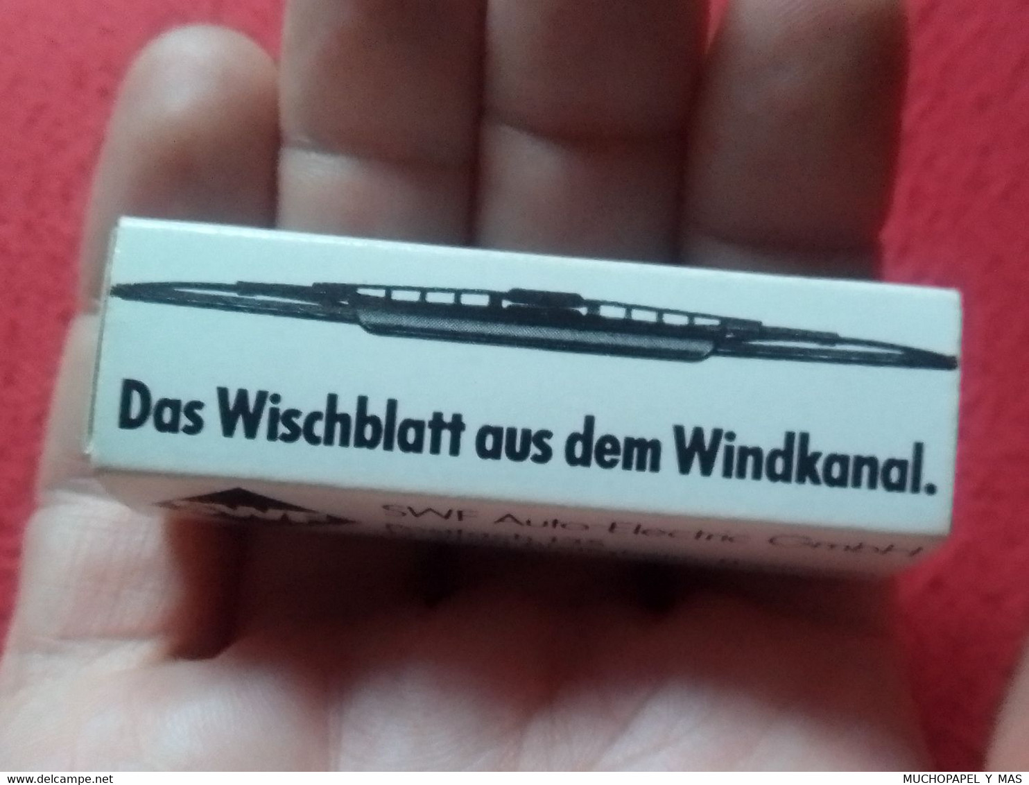 CAJA DE CERILLAS BOÎTE D'ALLUMETTES MATCHBOX SWF PLUS LIMPIAPARABRISAS ? BIETIGHEIM-BISSINGEN GERMANY DAS WISCHBLATT.... - Boites D'allumettes