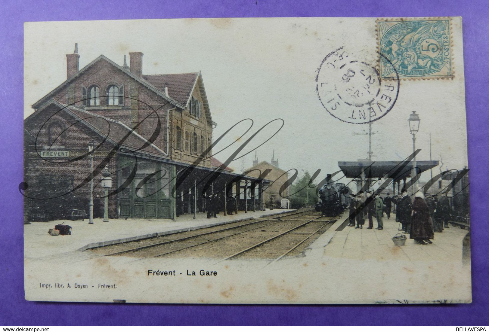 Frévent La Gare Train Station Chemin De Fer Spoorweg. 1906 -D62 - Other & Unclassified