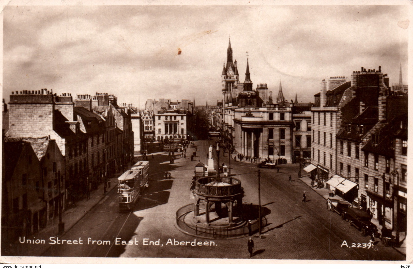 Union Street From East End - Aberdeen, Tramway - Valentine's Post Card (Uncirculated) - Aberdeenshire