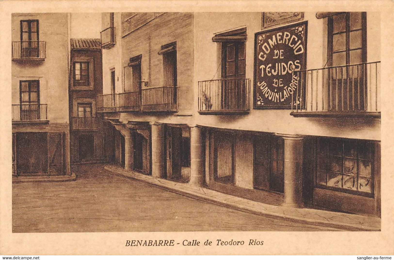 CPA ESPAGNE BENABARRE CALLE DE TEODORO RIOS COMERCIO DE TEJIDOS - Otros & Sin Clasificación