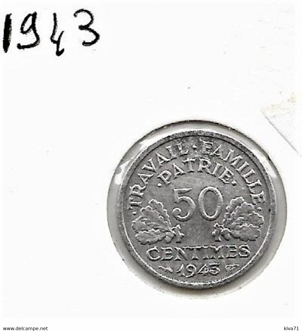 50 Centimes "Bazor" 1943 SPL/UNC - 50 Centimes