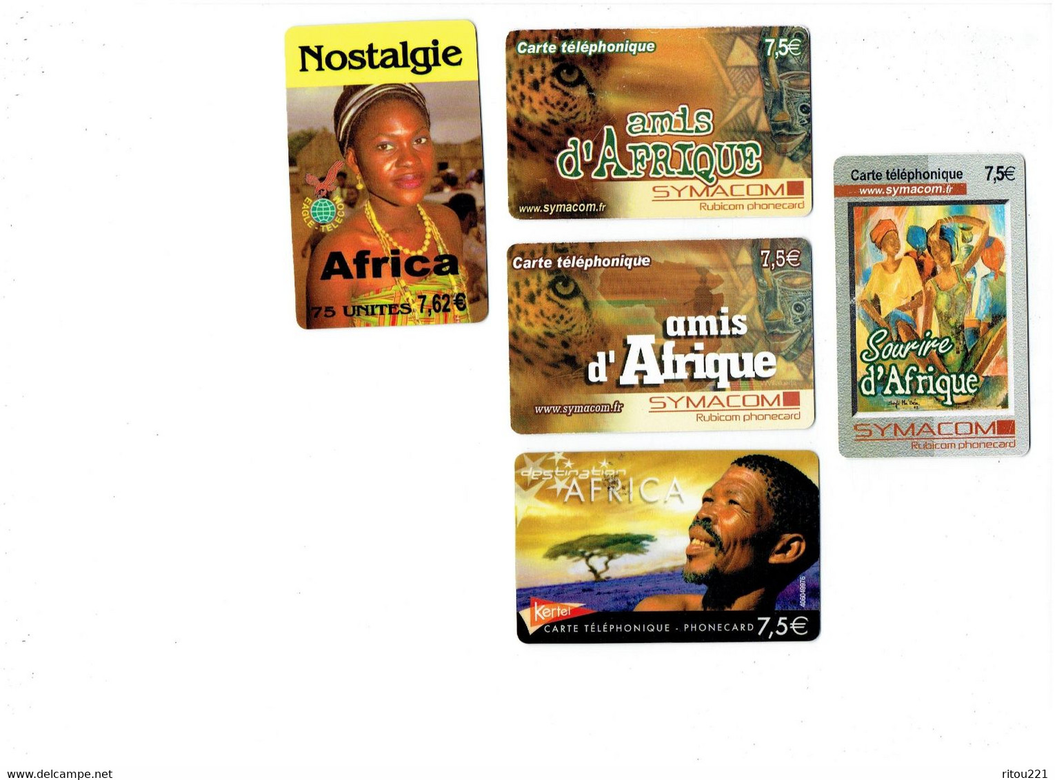 Lot 5 - Télécarte - Pays - Afrique - Carte Téléphonique SYMACOM - 2007 -2010 - Other - Africa