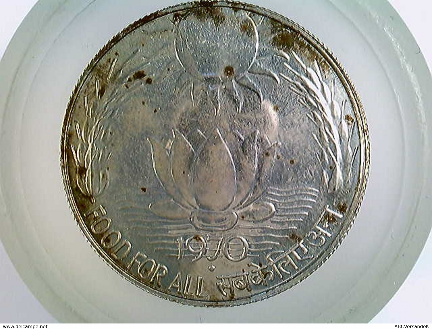 Münze Indien, 10 Rupees 1970, FAO Serie, Silber 800/1000, SELTEN - Numismatiek