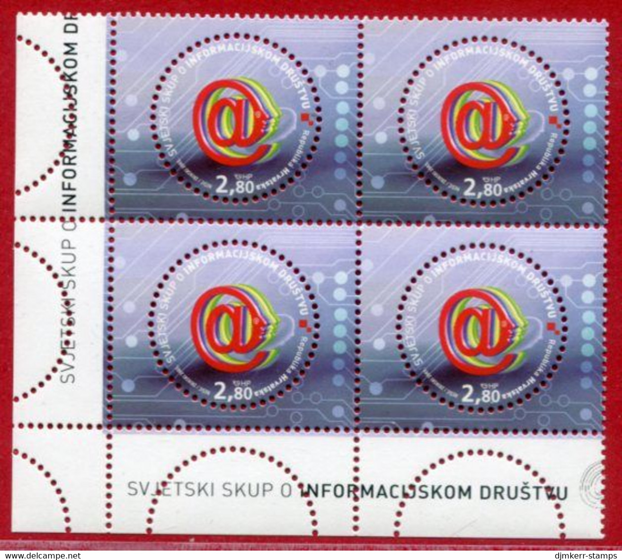 CROATIA 2005 Information Congress Block Of 4 MNH / **.  Michel 707 - Croacia