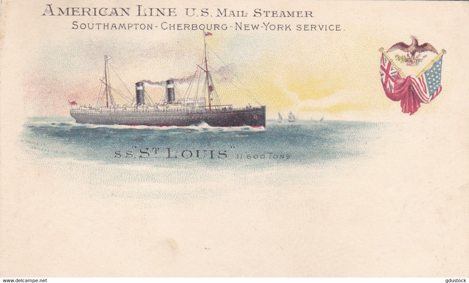 New-York - Américan Line U. S. Mail Steamer - Southampton - Cherbourg - New-York Service - S. S. St-Louis.......... - Trasporti