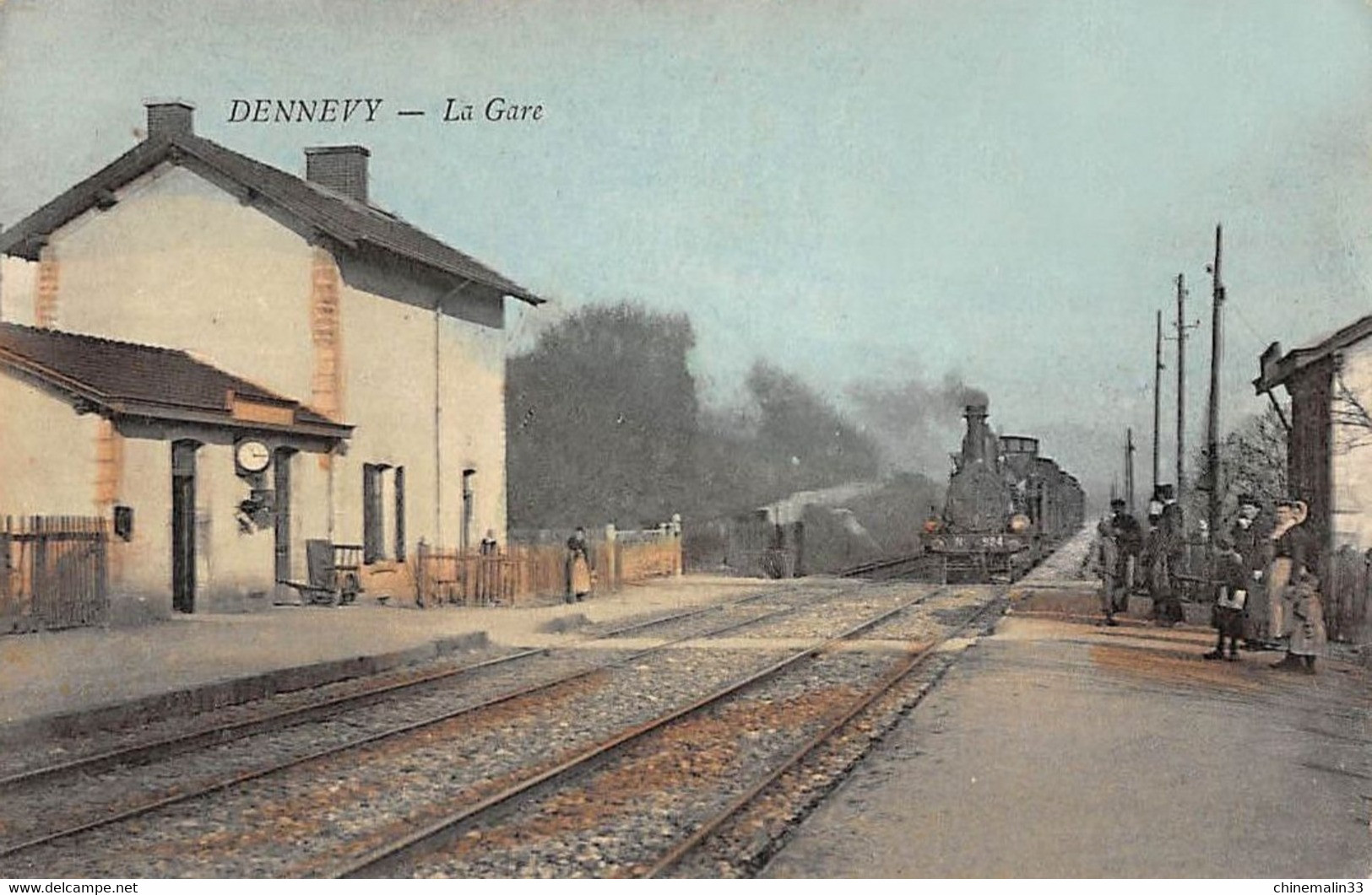 DEPT 71 DENNEVY LA GARE TRÈS BELLE ANIMATION 9X14 REIMPRESSION DE CARTES ANCIENNES - Sonstige & Ohne Zuordnung