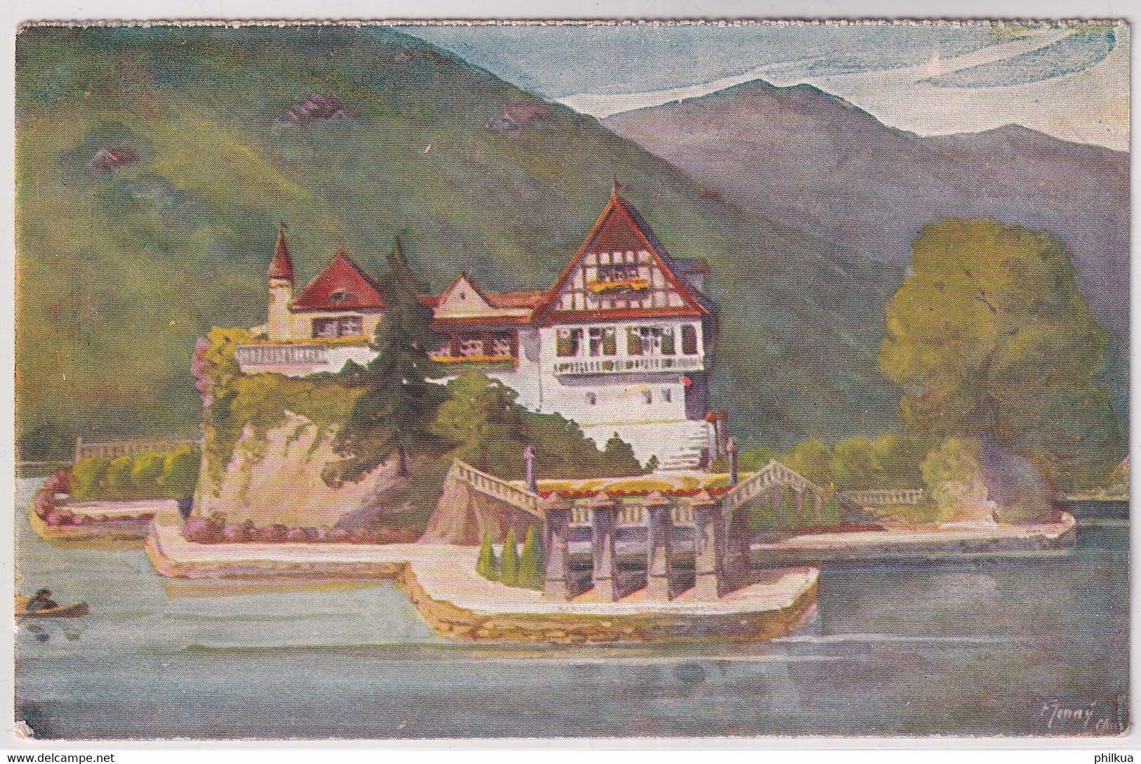 Schlössli Hohenfels In Vitznau (moderner Neubau) 1. Preis Der Franziskuslotterie In Zug 1914 - Vitznau