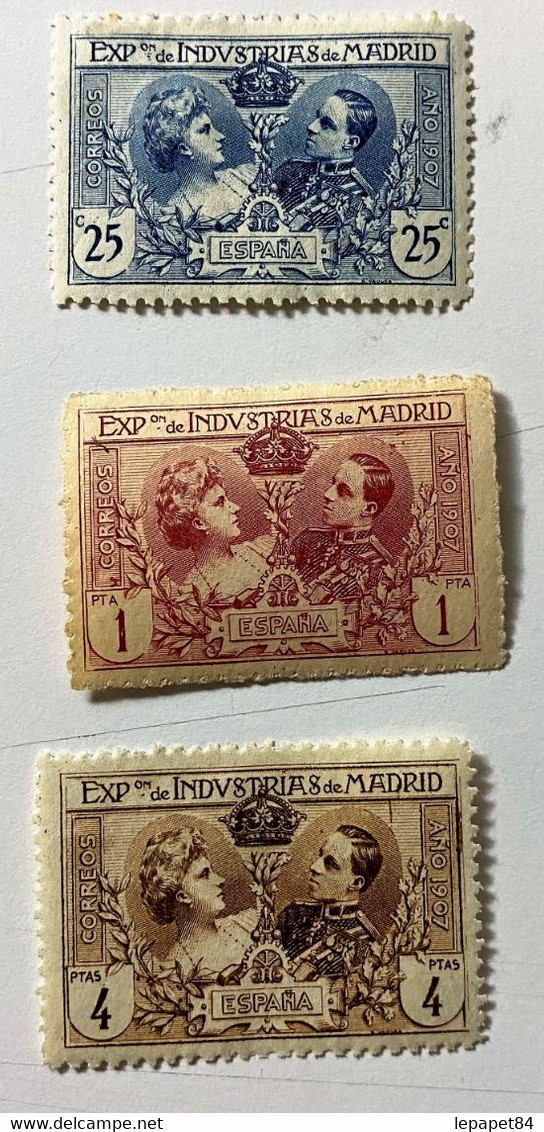 Série "exposition De Madrid" 1907 - N° 238-240-241 Neuf* - Nuevos