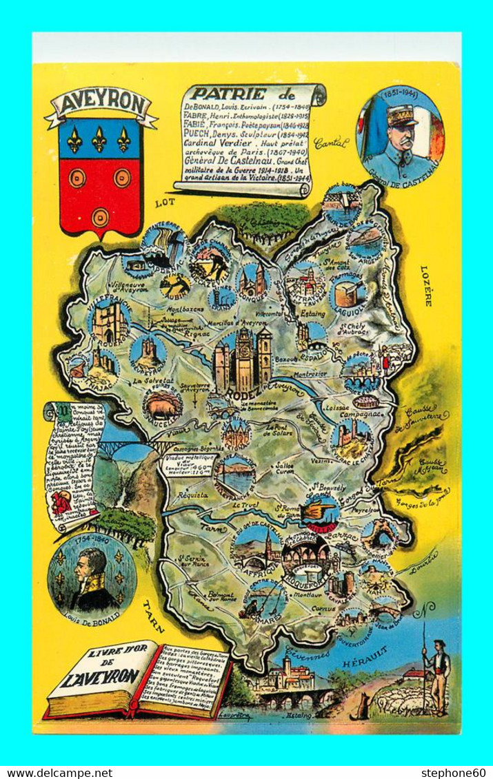 A938 / 869 12 - AVEYRON - Carte Geographique Laupretre - Sonstige & Ohne Zuordnung