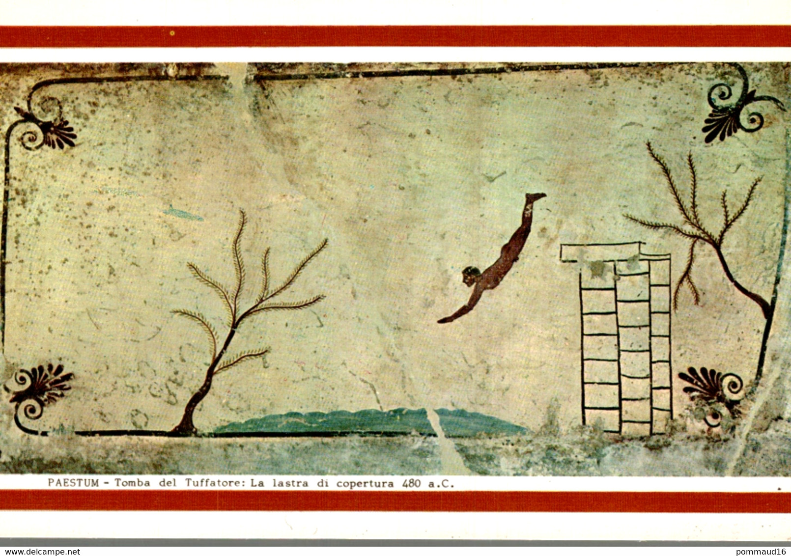 CPM Paestum Tomba Del Tuffatore - Kunst- Und Turmspringen