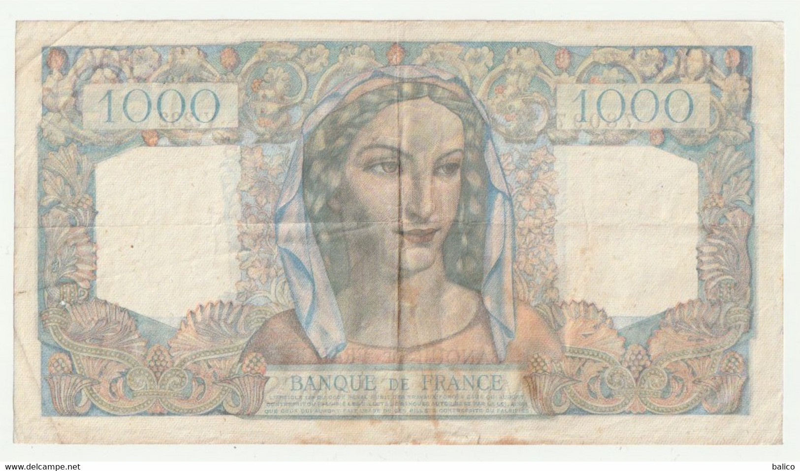 France - 1000 Francs - Minerve Et Hercule Du 7-3-1946 - N° V.232  78097  (très Bon état) - 1 000 F 1945-1950 ''Minerve Et Hercule''
