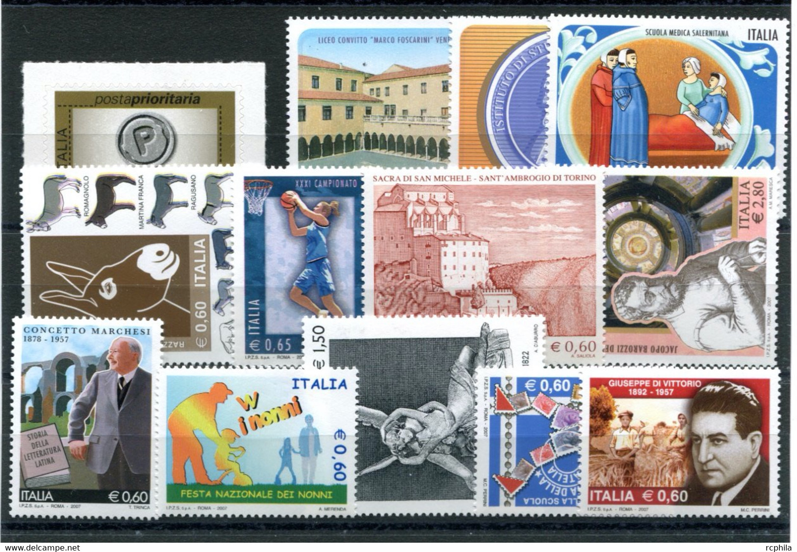 RC 22085 ITALIE LOT DE TIMBRES A LA FACIALE NEUFS ** SANS CHARNIERES - 2001-10: Nieuw/plakker