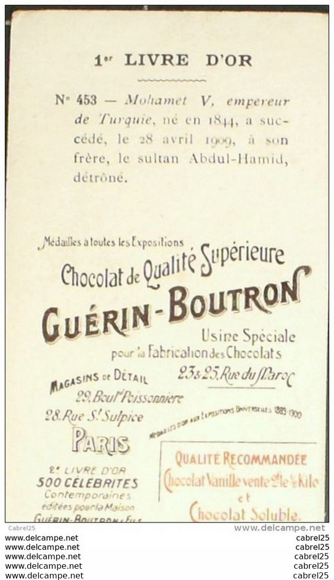 Chromo Chocolat Guerin-Boutron 483 Italie MARCONI Guglielmo Savant - Guerin Boutron