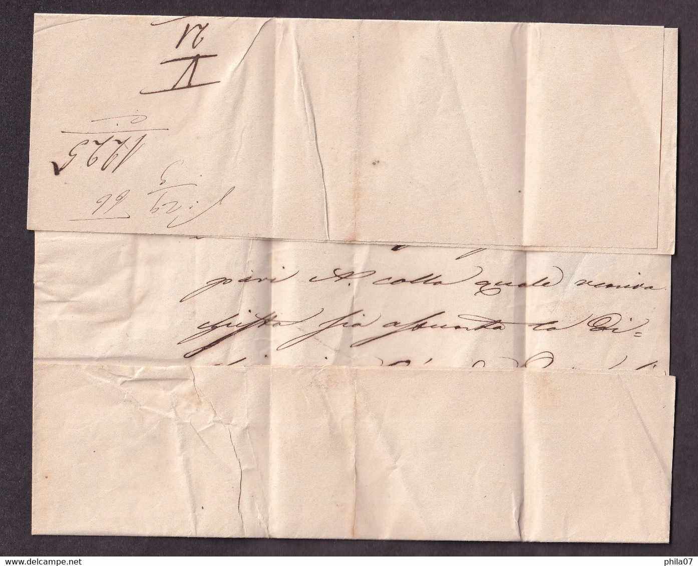 PRE-PHILATELY Croatia/Austria - Letter With Complete Content Sent From RAGUSA (Dubrovnik) To LESINA (Hvar) 26.09. 1866. - Briefe U. Dokumente