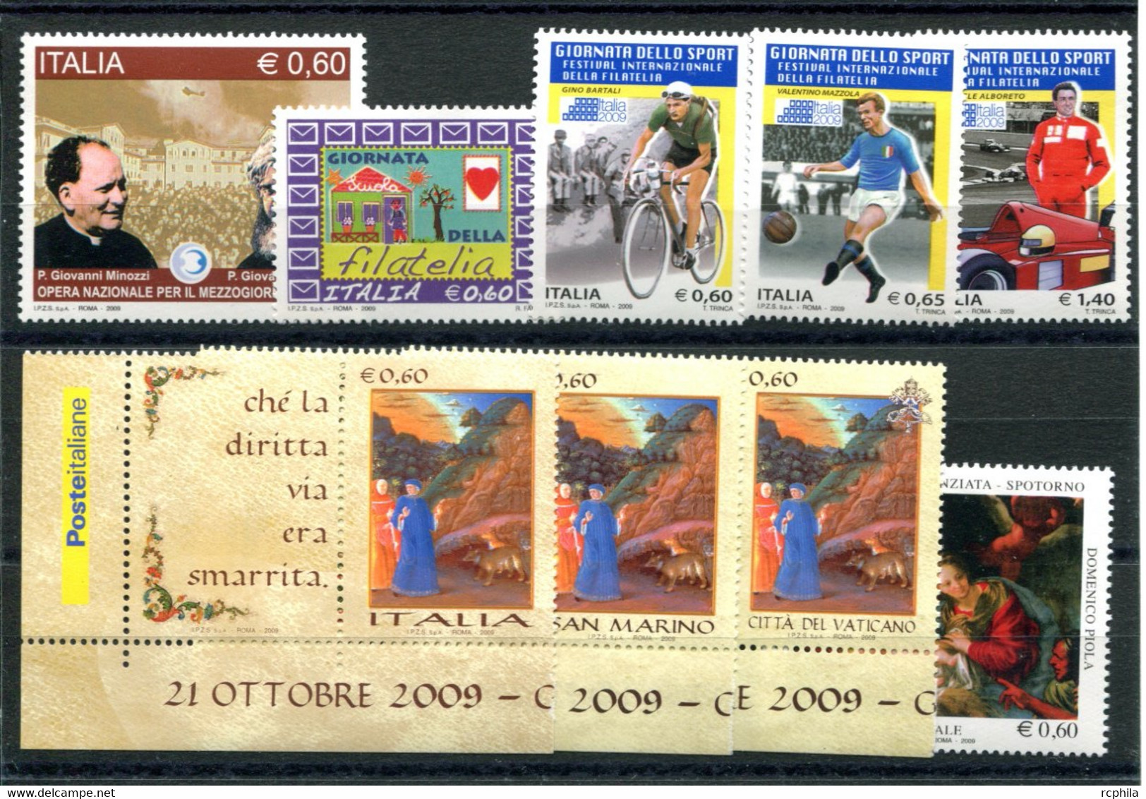 RC 22097 ITALIE LOT DE TIMBRES A LA FACIALE NEUFS ** SANS CHARNIERES - 2001-10: Neufs