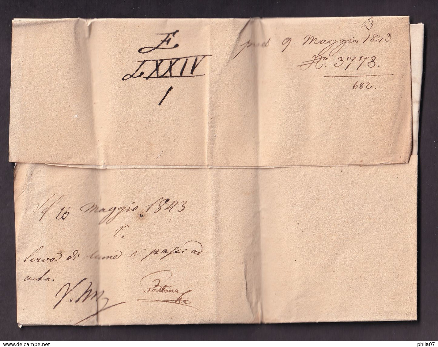 PRE-PHILATELY Croatia/Austria - Letter With Complete Content Sent From AGRAM (Zagrab) To ZARA (Zadar) 02.03. 1843 - ...-1850 Préphilatélie