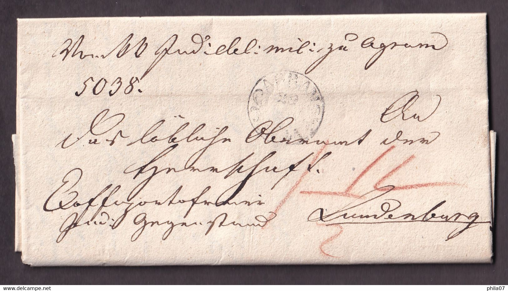 PRE-PHILATELY Croatia/Austria - Letter With Complete Content Sent To LUDENBURG (Breclav) From AGRAM (Zagreb) 23.11. 1841 - ...-1850 Préphilatélie