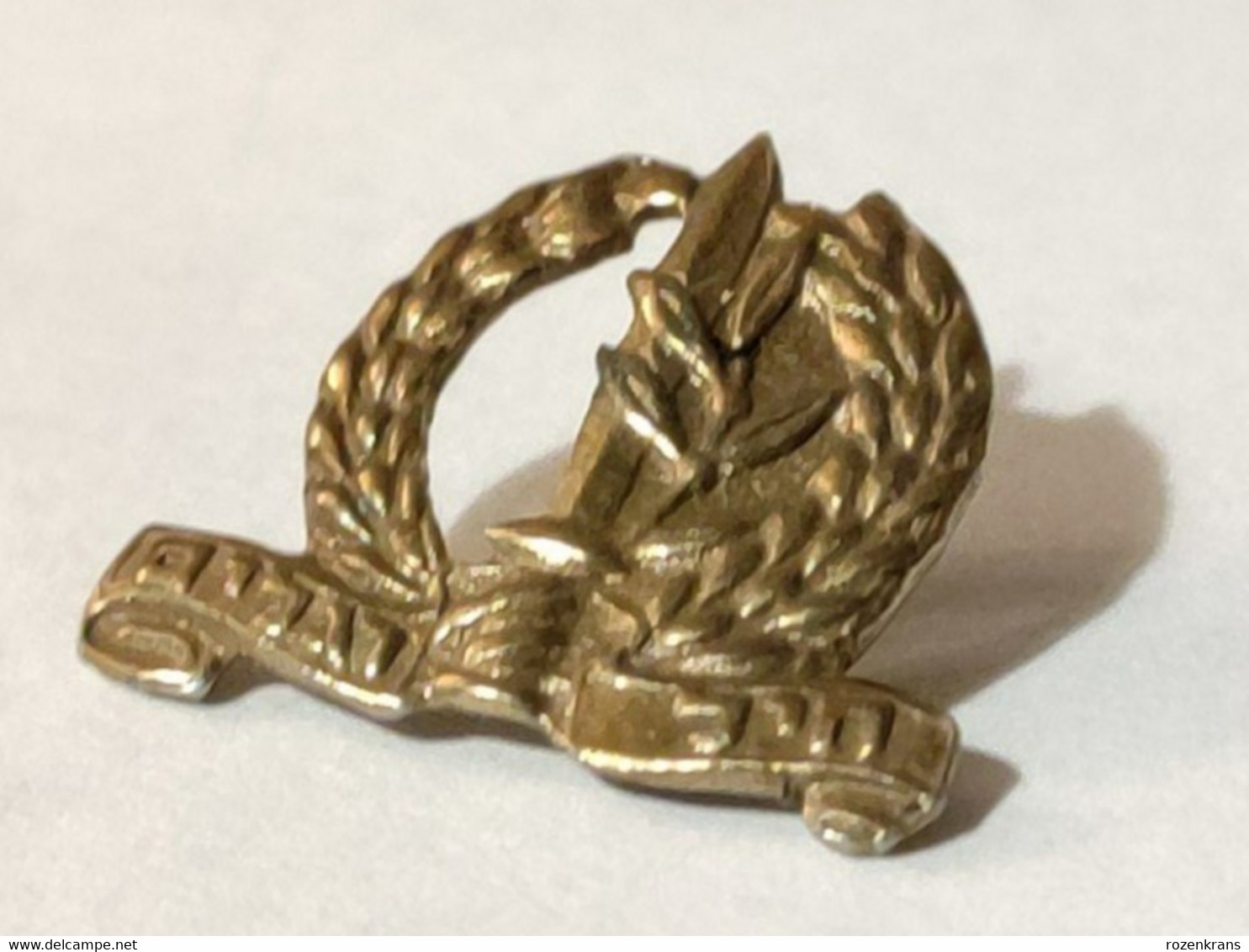 ISRAEL - Small Old Military IDF ZAHAL Pin Cap Badge Judaica Jew Jews Jewish Judaika Beret Insignia - Autres & Non Classés