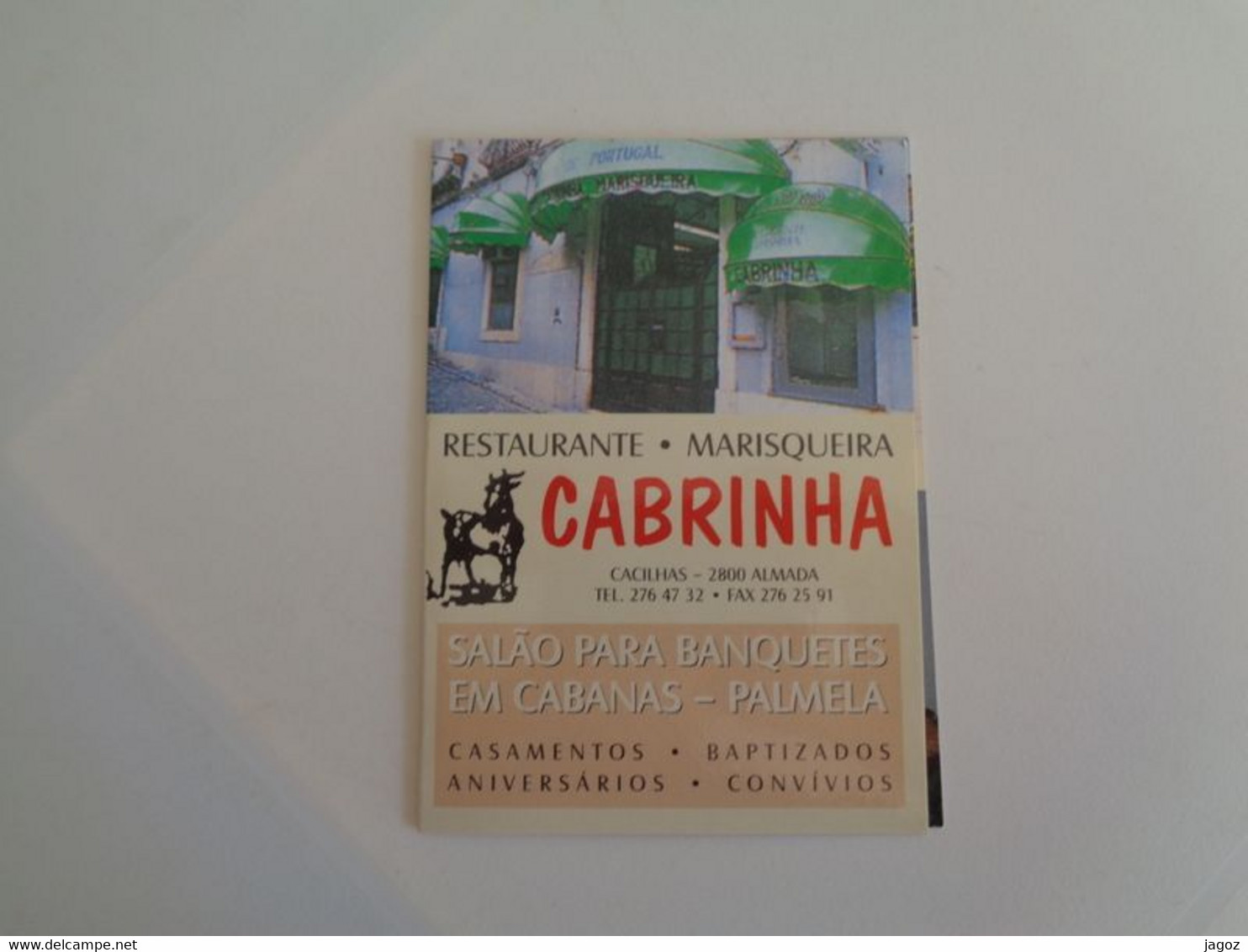 Restaurante Marisqueira Cabrinha Cacilhas Almada Portugal Portuguese Pocket Calendar 1997/1998 - Petit Format : 1991-00