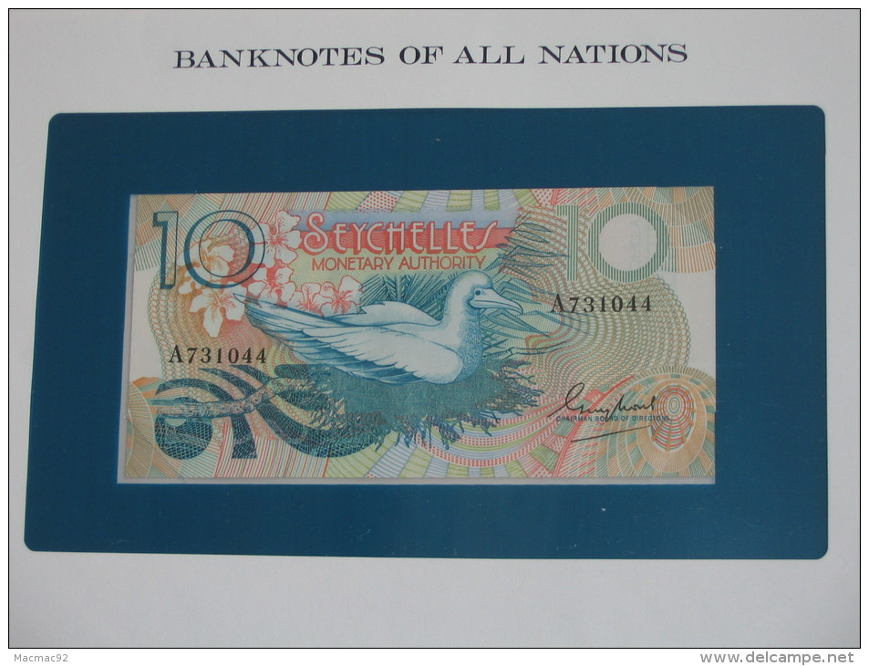 10 Ten Rupees  - SEYCHELLES  - Billet Neuf  - UNC - !!!   **** EN  ACHAT IMMEDIAT  **** - Seychellen