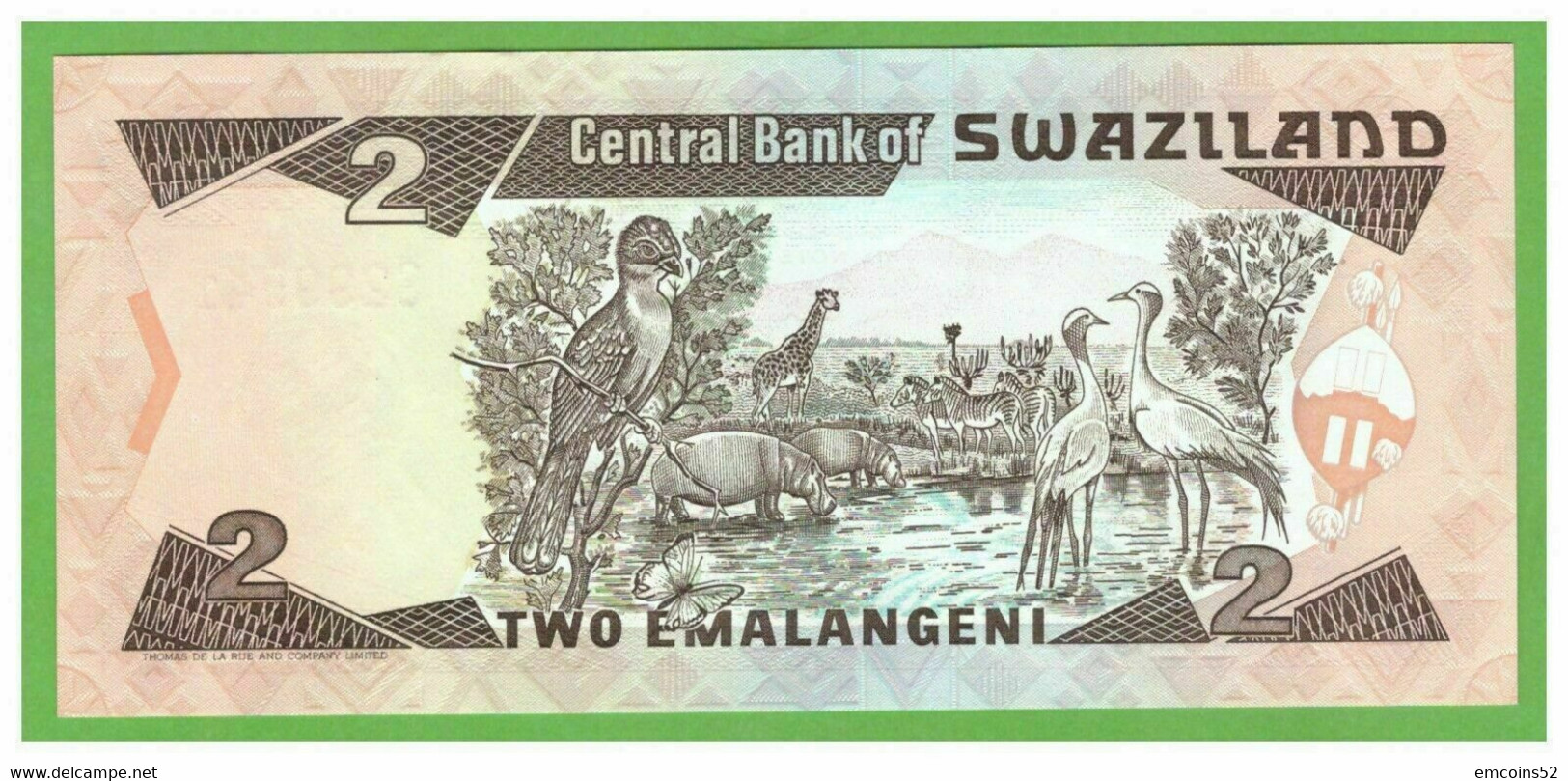 SWAZILAND 2 EMALANGENI 1992/1995  P-18b  UNC - Swaziland