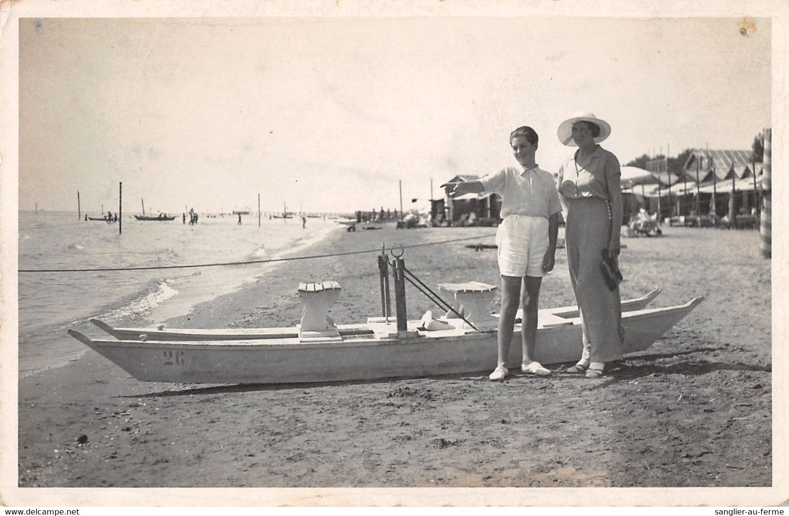 CPA ITALIE CARTE PHOTO SOUVENIR DU LIDO VENISE - Andere & Zonder Classificatie