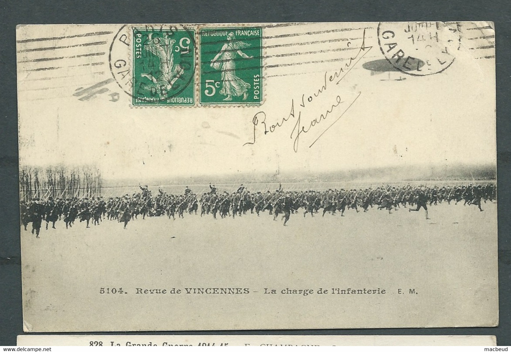 N° 5104 - Revue De Vincennes - La Charge De L'Infanterie  ( Petit Défaut à Signaler Sur Bord Du Haut ) - Obf 2051 - Maniobras