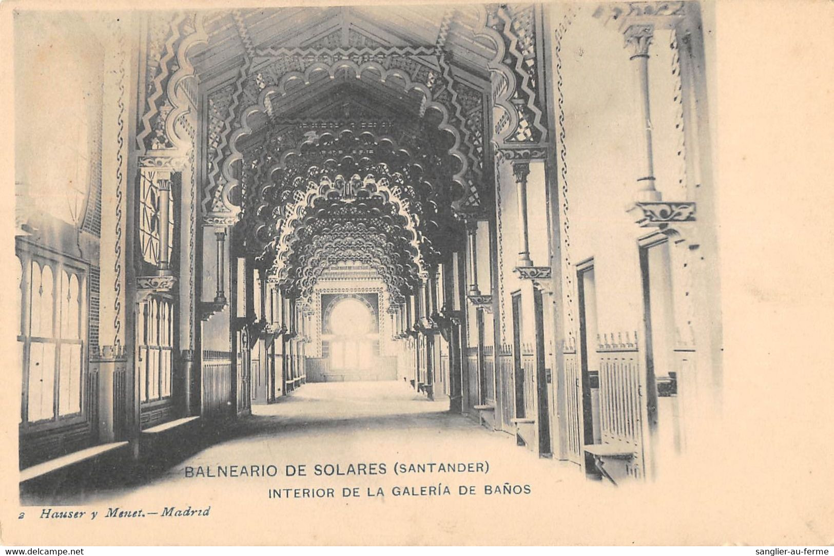 CPA ESPAGNE BALNEARIO DE SOLARES INTERIOR DE LA GALERIA DE BANOS - Cantabria (Santander)