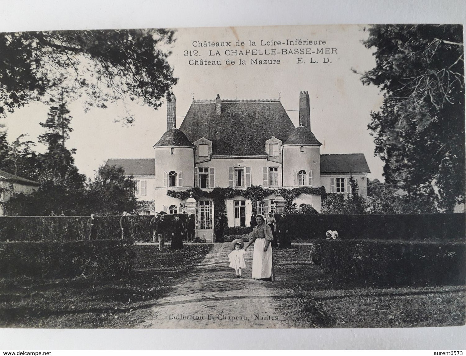 Carte Postal De La Chapelle-Basse-Mer, 44, Château De La Mazure, Belle Animation - La Chapelle Basse-Mer