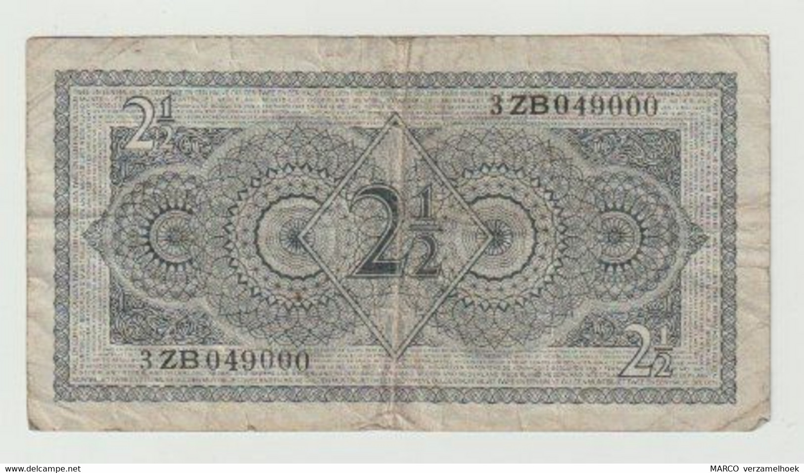 Banknote 2½ Gulden 1949 Nederland-the Netherlands Juliana - Andere & Zonder Classificatie