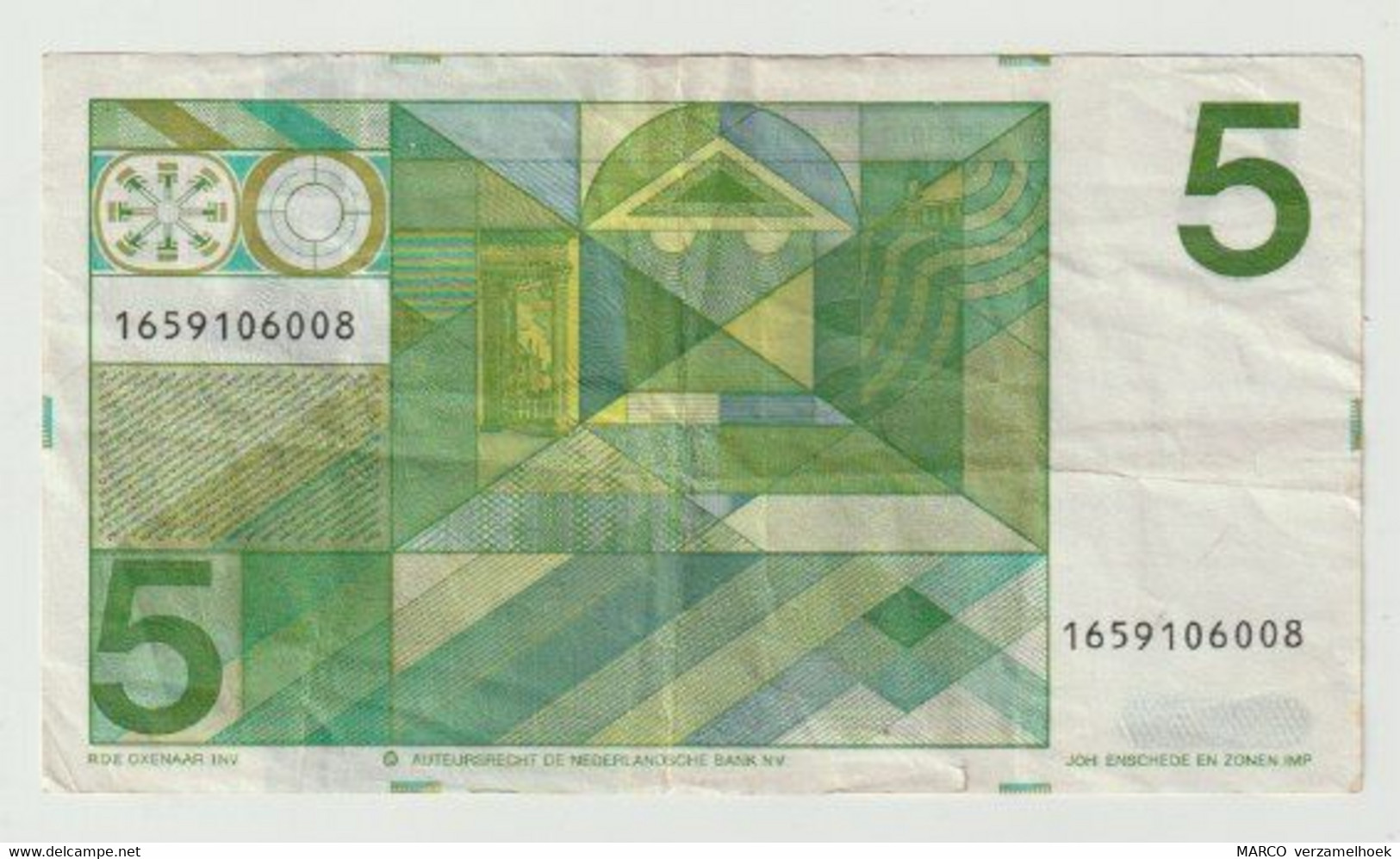 Banknote 5 Gulden 1973 Nederland-the Netherlands Vondel - 5 Gulden