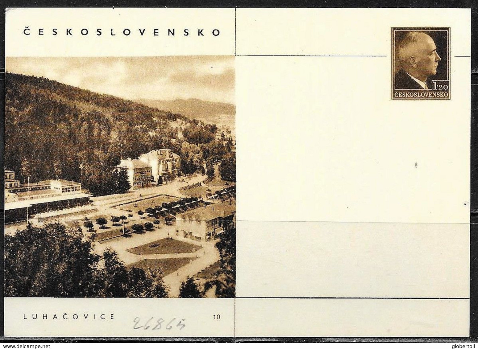Cecoslovacchia/Czechoslovakia/Tchécoslovaquie: Intero, Stationery, Entier, Le Terme, The Spa, Les Thermes - Thermalisme