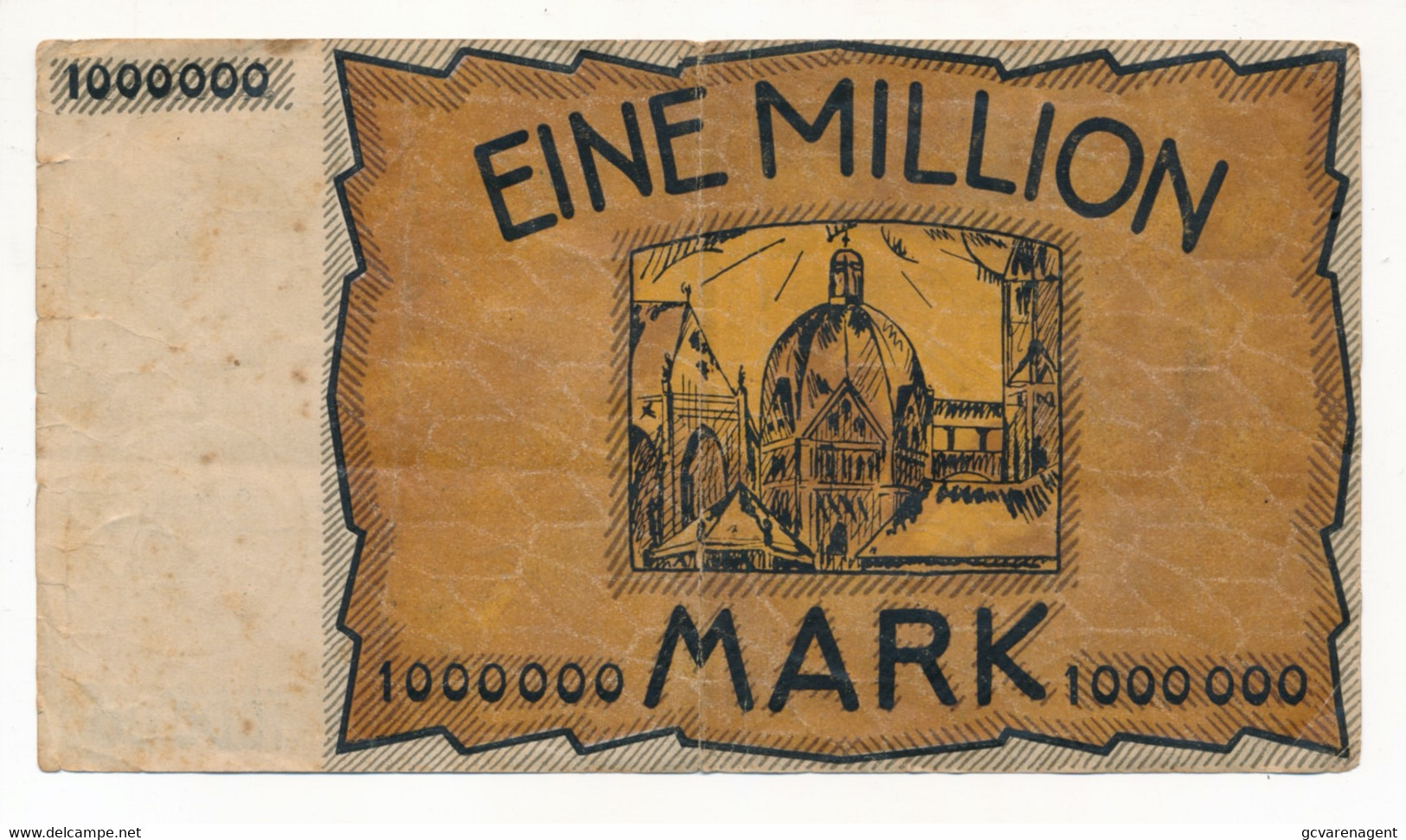 ALLEMAGNE Stadt Landkreis AACHEN 1923 Eine Million 1 000 000 Mark   2 SCANS - Bestuur Voor Schulden