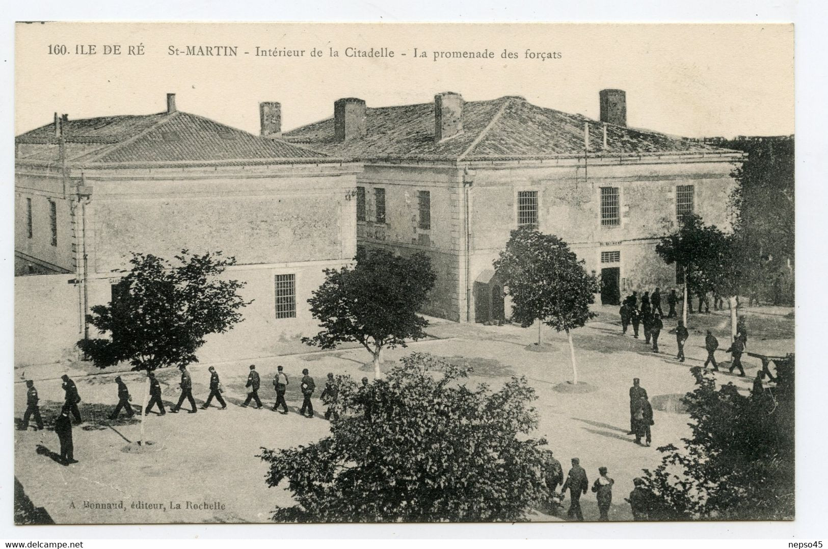 île De Ré St Martin,la Promenade Des Forçats.carte Animée. - Prison