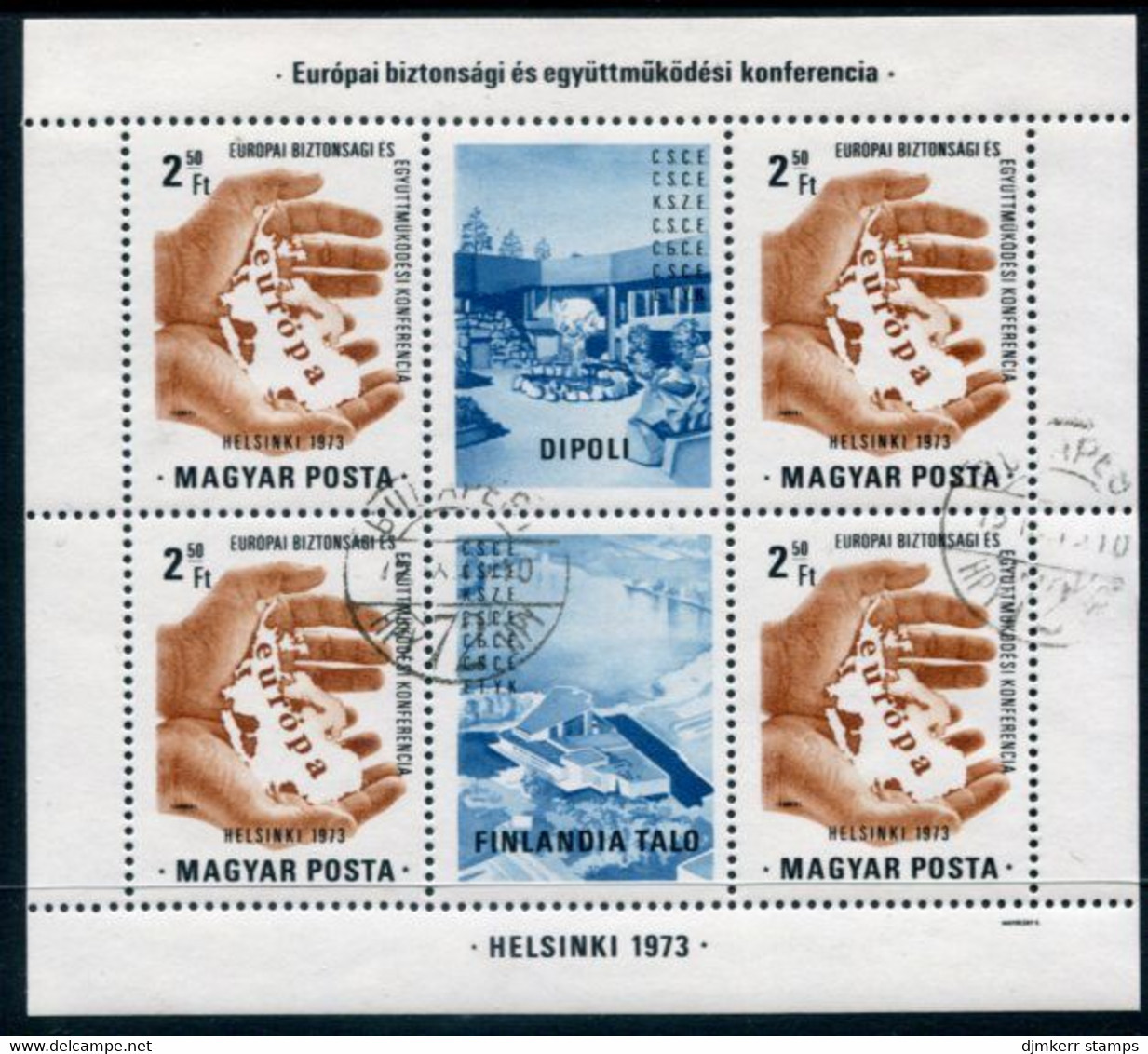 HUNGARY 1973 European Security Conference Block Used.  Michel Block 99 - Gebraucht