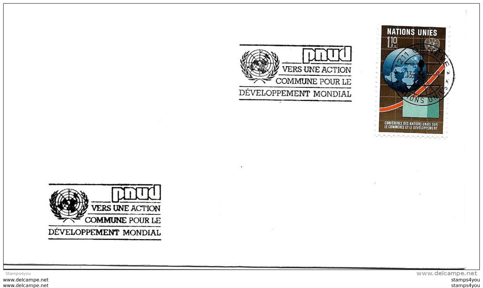 248 - 39 - Enveloppe  Avec Oblit Mécanique "PNUD Vers Une Action Commune Pour Le Développement Mondial" - Cartas & Documentos