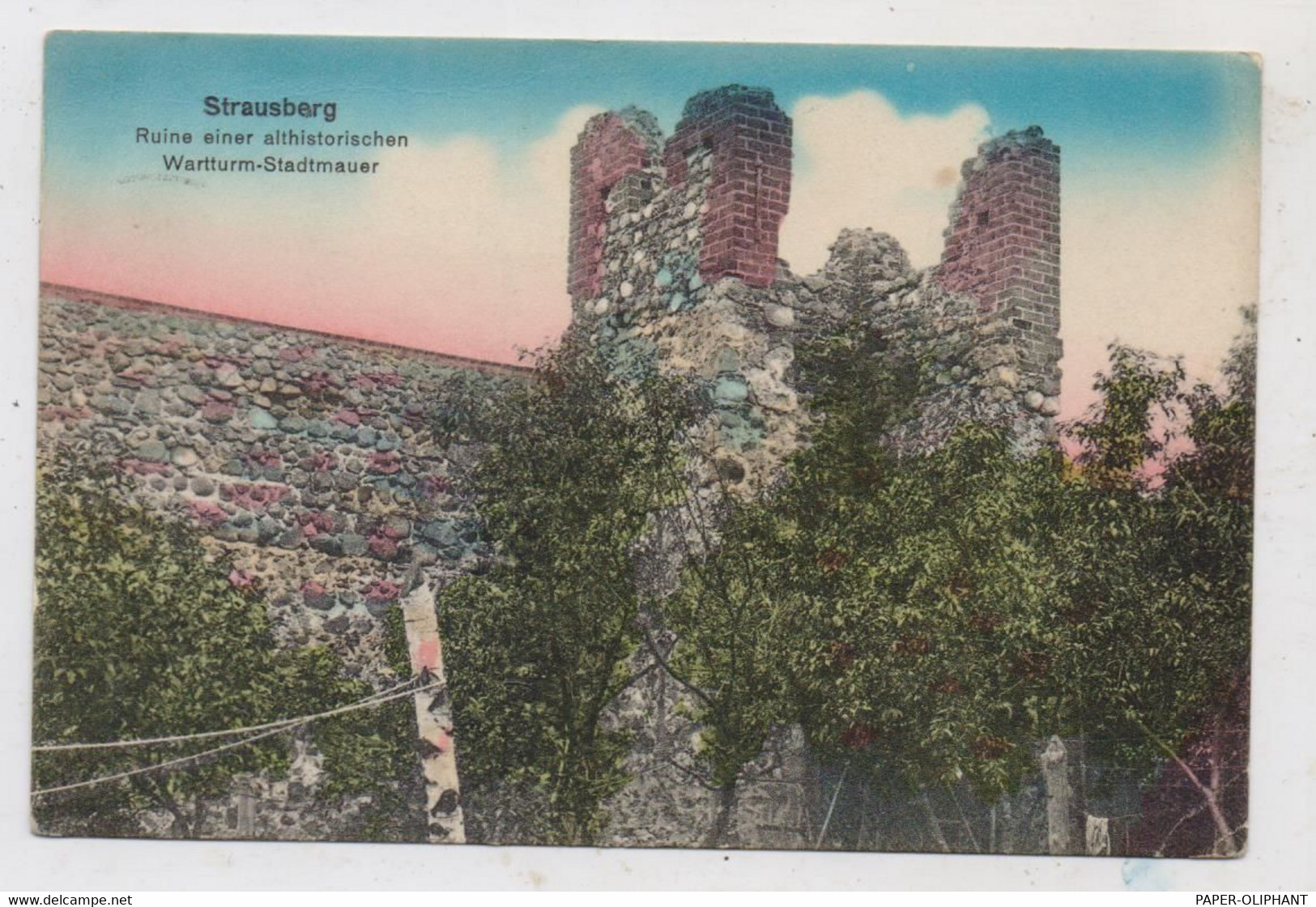 0-1260 STRAUSBERG, Wartturm-Stadtmauer, 1917, Feldpost - Strausberg