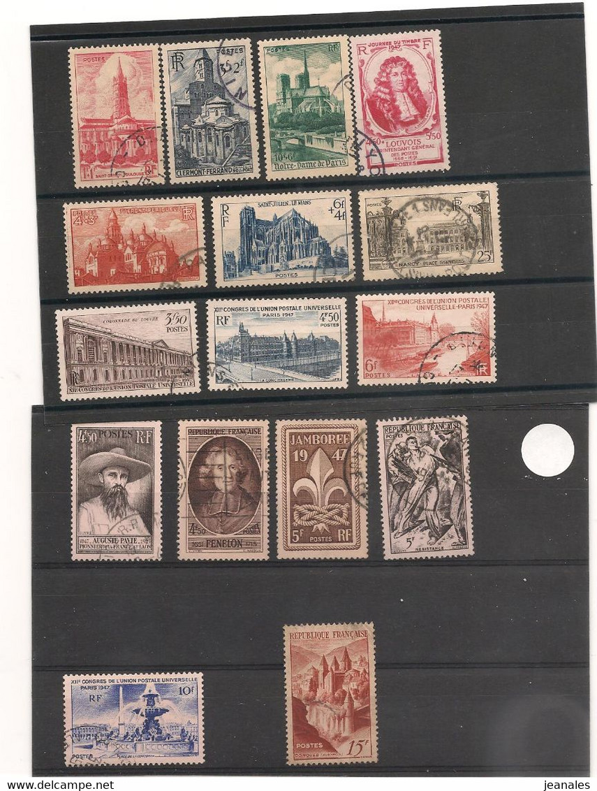 FRANCE 1947 N°Y/T : 772/792  OBLITÉRÉS  Côte : 19,00 € - Used Stamps