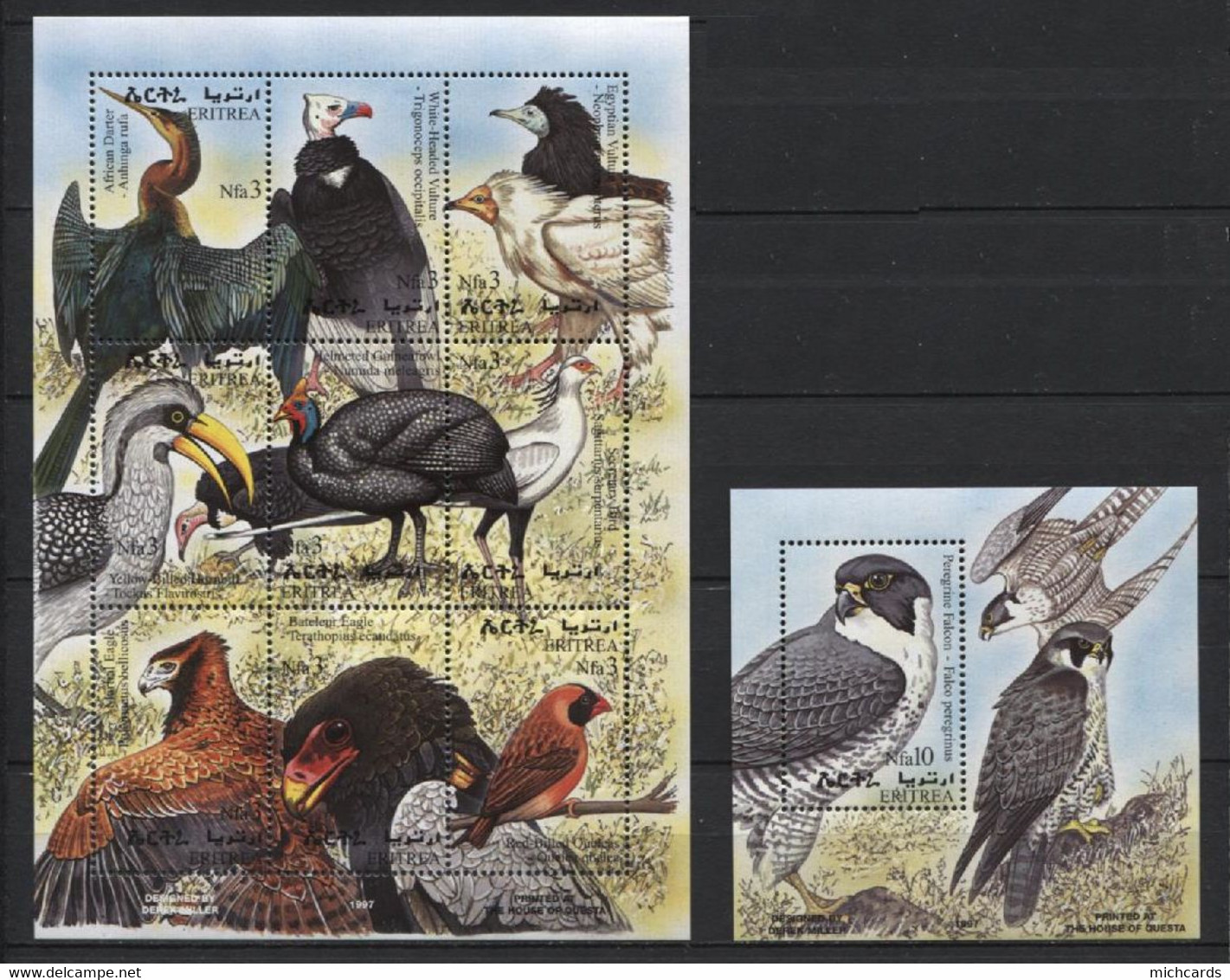 215 ERYTHREE 1998 - Y&T 353/61 BF 7 - Oiseau - Neuf ** (MNH) Sans Trace De Charniere - Eritrea