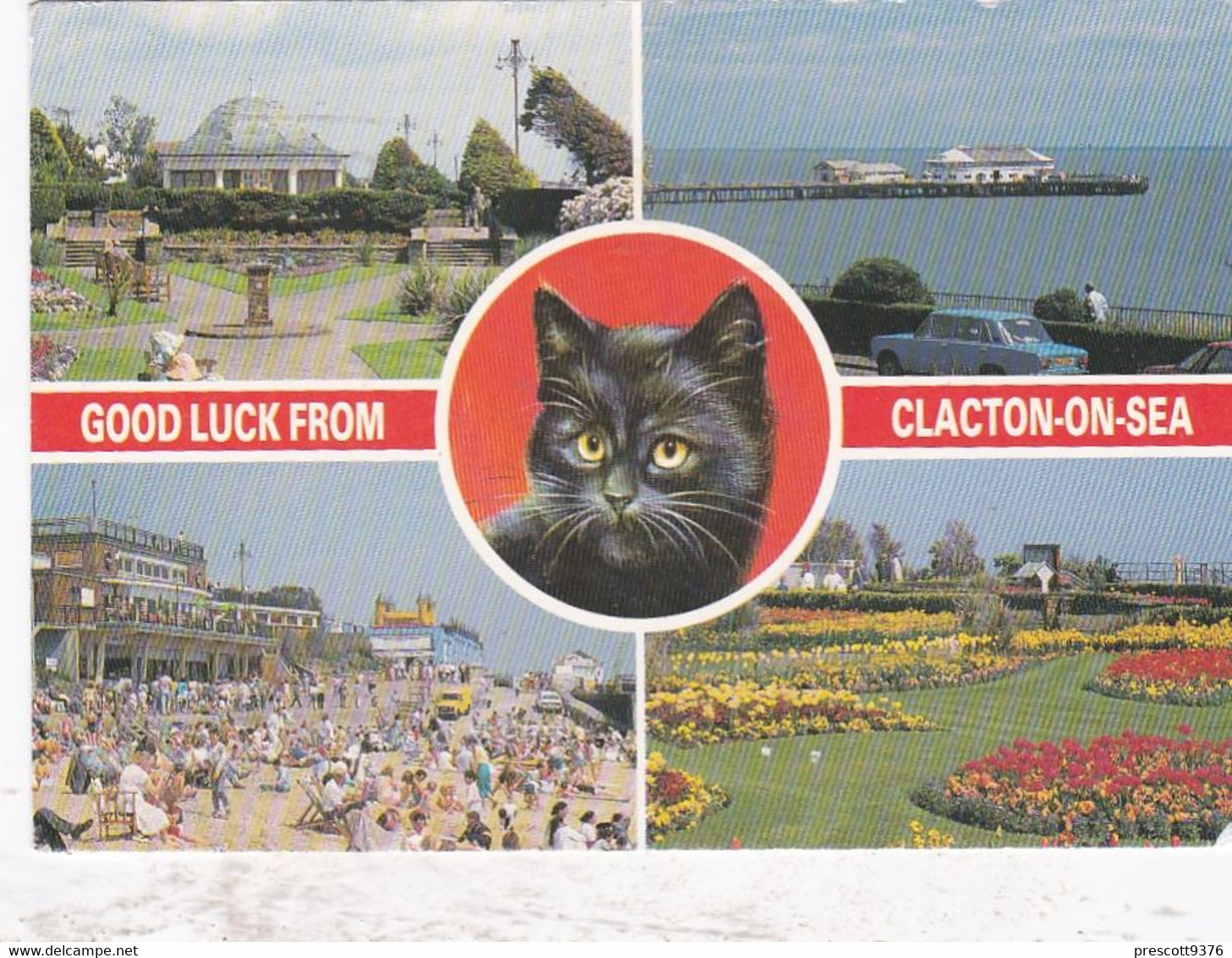 Good Luck From Clacton On Sea Multiview - Used  Postcard - Essex - Stamped 1995 - Clacton On Sea