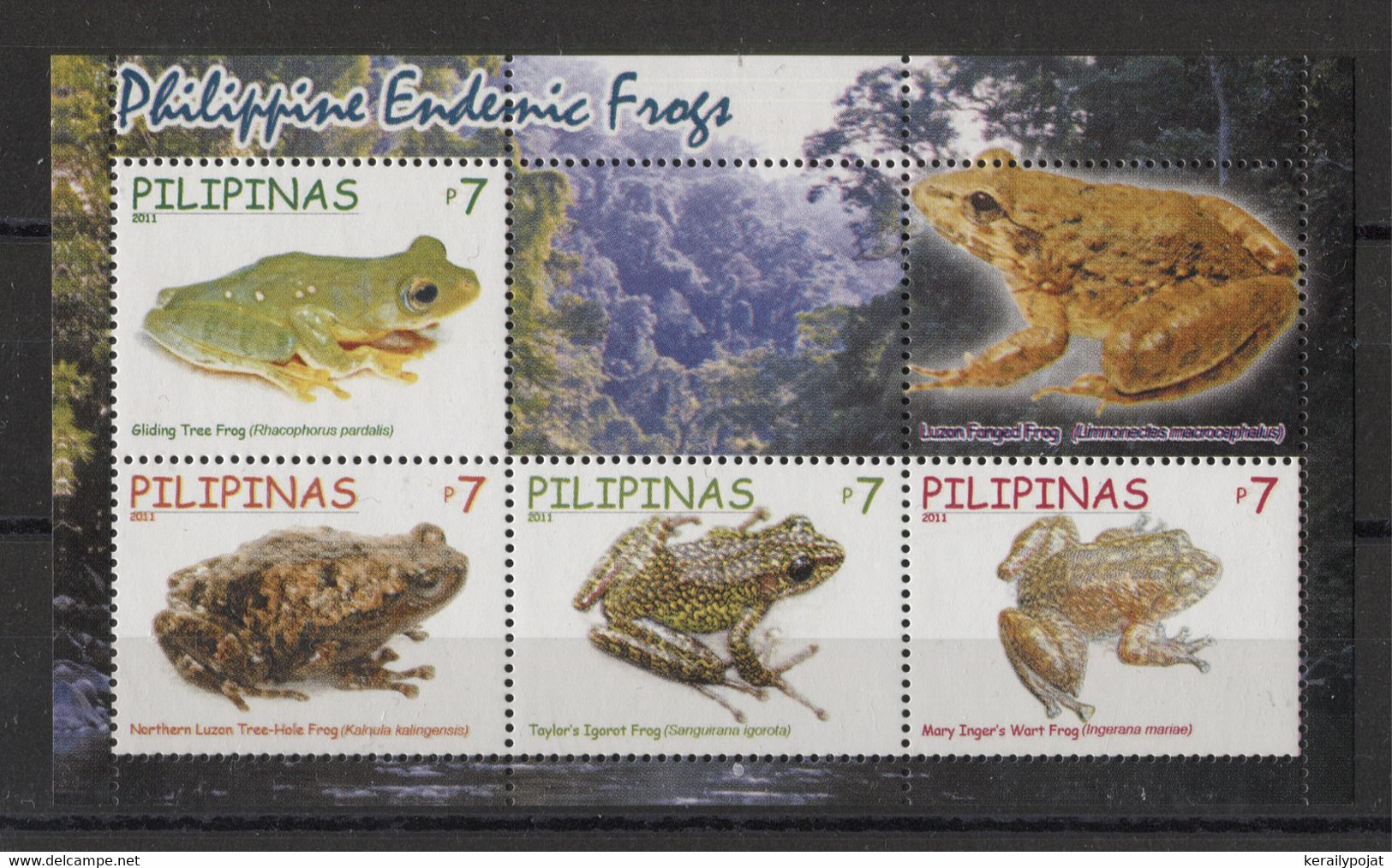 Philippines - 2011 Endemic Frogs Block MNH__(TH-16291) - Filipinas