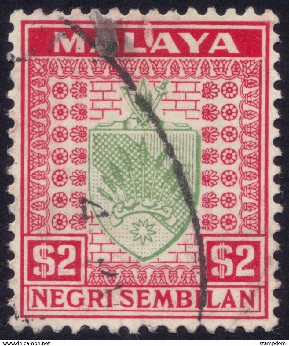 NEGRI SEMBILAN 1936 $2.00 Sc#34 - USED @P910 - Negri Sembilan